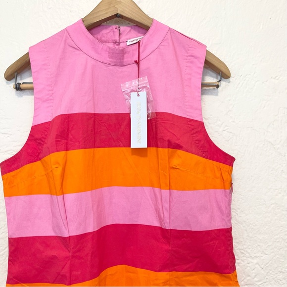 Frances Valentine Dress Pink Orange Striped Simplicity 12 - Picture 5 of 12